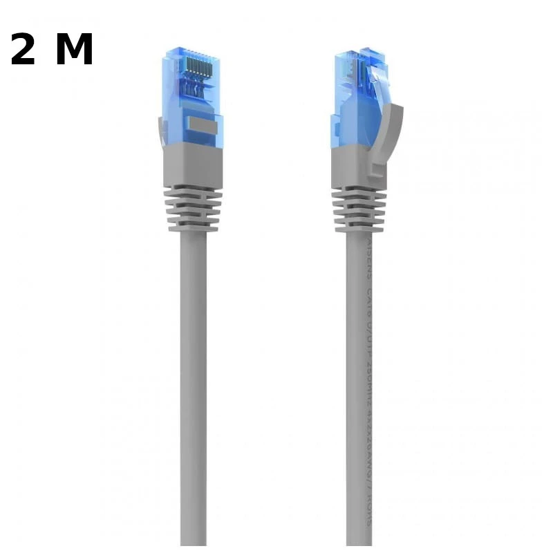 Câble réseau RJ45 Cat6 UTP CCA AWG26 jusqu'à 1000 Mbps 2 mts Aisens A135-0777 Gris