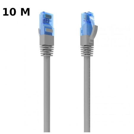 Câble réseau RJ45 Cat6 UTP CCA AWG26 jusqu'à 1000 Mbps 10 mts Aisens A135-0782 Gris