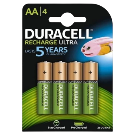 Pack 4 x AA Rechargeables Duracell 2500 mAh HR06-P