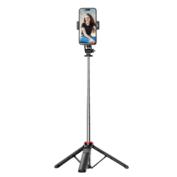 Bâton de selfie C13D avec Led, trépied extensible 1.35m pour téléphones portables et appareils photo - avec contrôle sans fil No