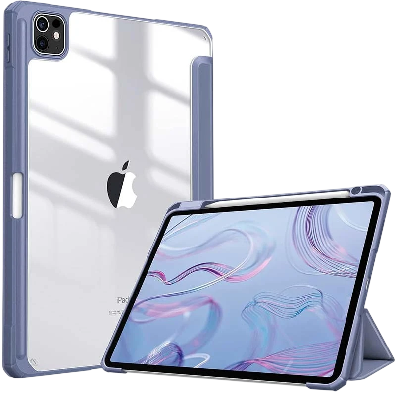 Coque Crystal Apple iPad Pro 2024 13 Compatible Bleu