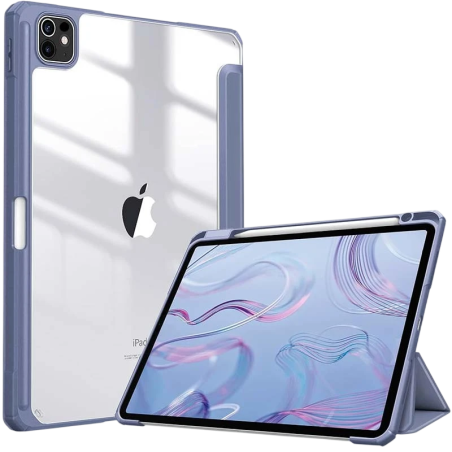 Coque Crystal Apple iPad Pro 2024 13 Compatible Bleu