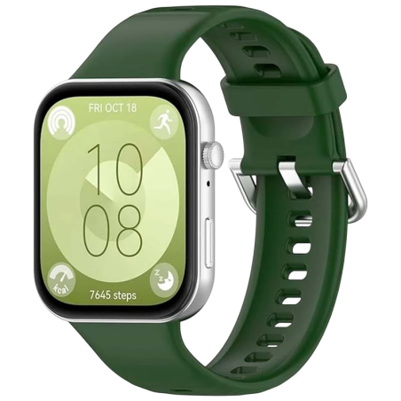 Bracelet en silicone Huawei Watch Fit 3 Vert Foncé