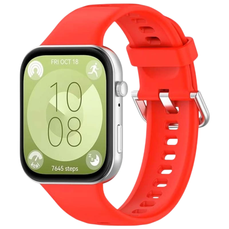 Bracelet en silicone Huawei Watch Fit 3 Rouge