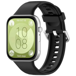 Bracelet en silicone Huawei Watch Fit 3 Noir
