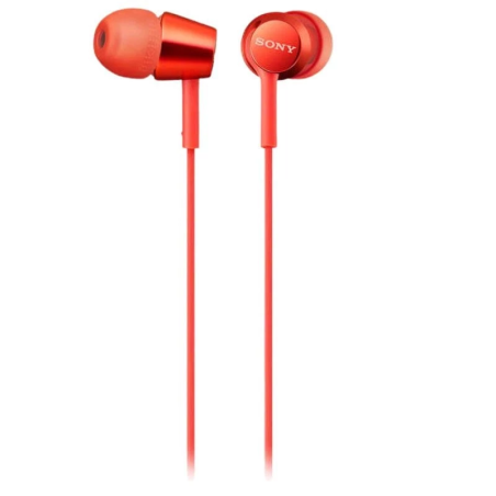 Sony MDR-EX155AP Rouge avec micro Écouteurs
