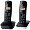 Panasonic KX-TG1612 Noir DECT identification de l'appelant 15h de conversation répertoire 50 contacts Téléphone sans fil