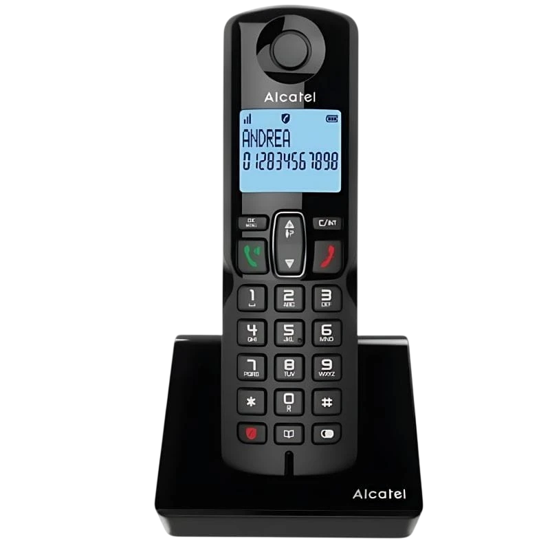Alcatel S280 EWE Noir DECT identification de l'appelant répondeur mains libres 7h de conversation Téléphone sans fil