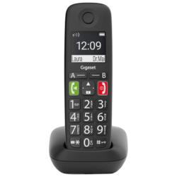 Gigaset S30852-H2901-D201 DECT/analogique Noir identification de l'appelant mains libres Téléphone sans fil