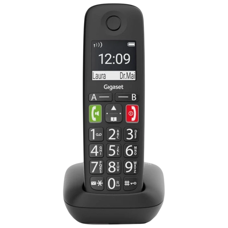Gigaset S30852-H2901-D201 DECT/analogique Noir identification de l'appelant mains libres Téléphone sans fil
