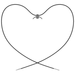 Pendentif Xiaomi Smart Band 9 / Smart Band 8 Adaptateur Métallique et Collier Noir