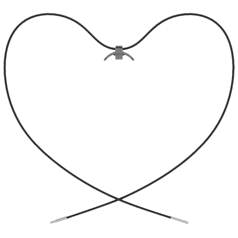 Pendentif Xiaomi Smart Band 9 / Smart Band 8 Adaptateur Métallique et Collier Noir