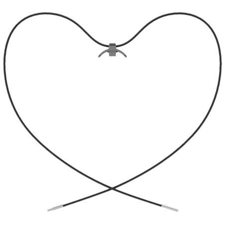Pendentif Xiaomi Smart Band 9 / Smart Band 8 Adaptateur Métallique et Collier Noir