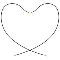 Pendentif Xiaomi Smart Band 9 / Smart Band 8 Adaptateur Métallique Or et Collier Noir