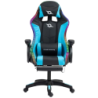 PowerGaming LED RGB Repose-pieds Noir+Bleu 120kg Chaise