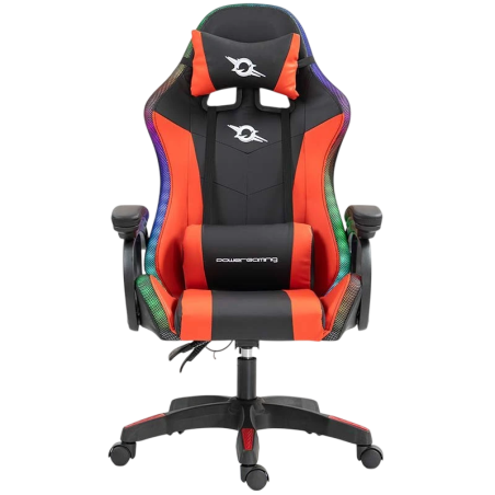 PowerGaming LED RGB Noir+Rouge 120kg appuie-tête Chaise