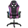 PowerGaming LED RGB Noir+Lilas 120kg appuie-tête Chaise