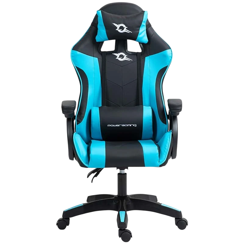 PowerGaming Noir+Bleu 120kg appuie-tête coussin lombaire Chaise gaming