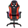 PowerGaming LED RGB avec Haut-parleur Bluetooth, Massage et Repose-pieds Noir+Rouge 120kg Chaise gaming