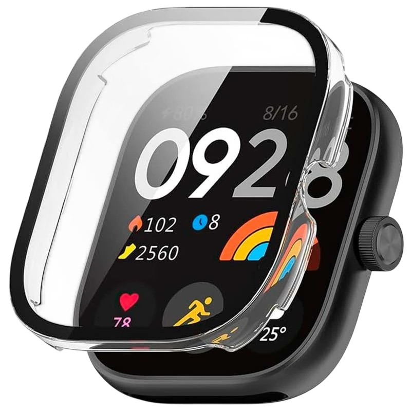 Coque PC + Verre Trempé Xiaomi Redmi Watch 4 Transparent