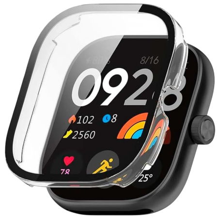 Coque PC + Verre Trempé Xiaomi Redmi Watch 4 Transparent