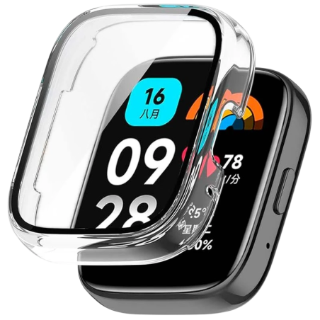 Coque PC + Verre Trempé Xiaomi Redmi Watch 3 Active Transparent