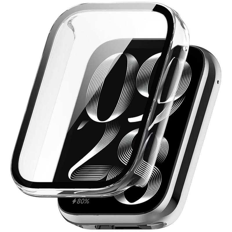 Coque PC + Verre Trempé Xiaomi Mi Smart Band 8 Pro Transparent
