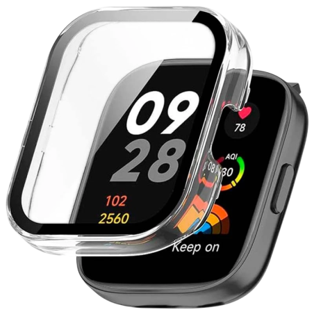 Coque PC + Verre Trempé Xiaomi Redmi Watch 3 Transparent