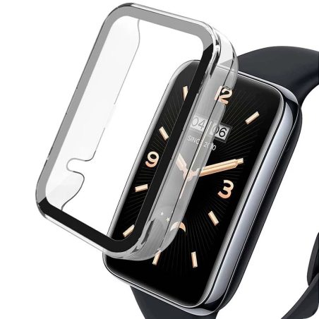 Coque PC + Verre Trempé Xiaomi Mi Smart Band 7 Pro Transparent