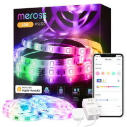 Meross MSL320 RGB 2x5 m WiFi compatible avec Alexa, Google et HomeKit Bandeau LED