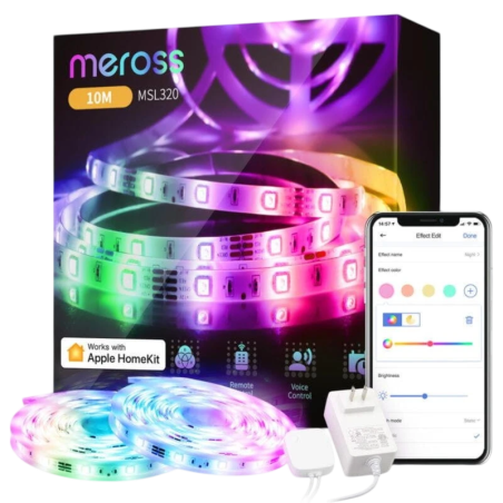 Meross MSL320 RGB 2x5 m WiFi compatible avec Alexa, Google et HomeKit Bandeau LED