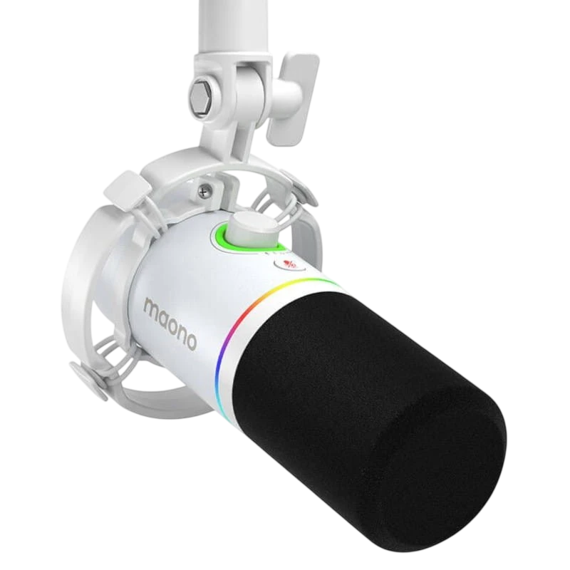 Maono PD200x RGB Blanc cardioïde dynamique Microphone
