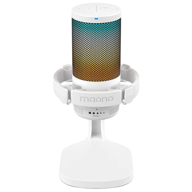 Maono DGM20 RGB Blanc cardioïde à condensateur Microphone