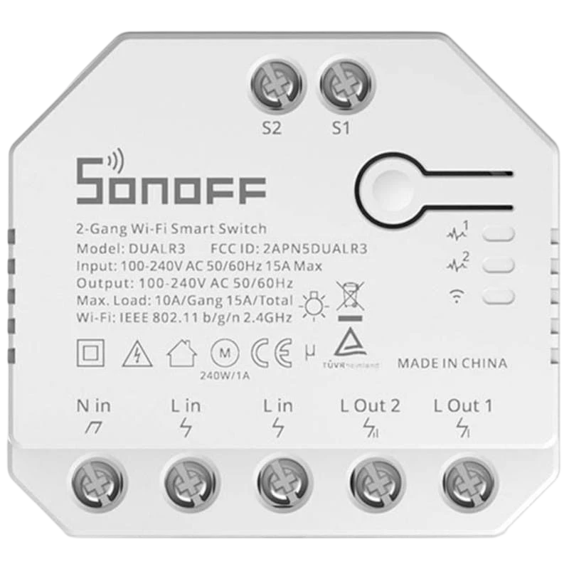 Sonoff Dual R3 Blanc WiFi Interrupteur connecté