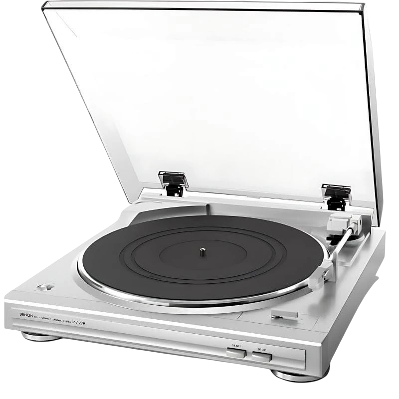 Denon DP 29 F Argent 33/45 rpm Platine vinyle