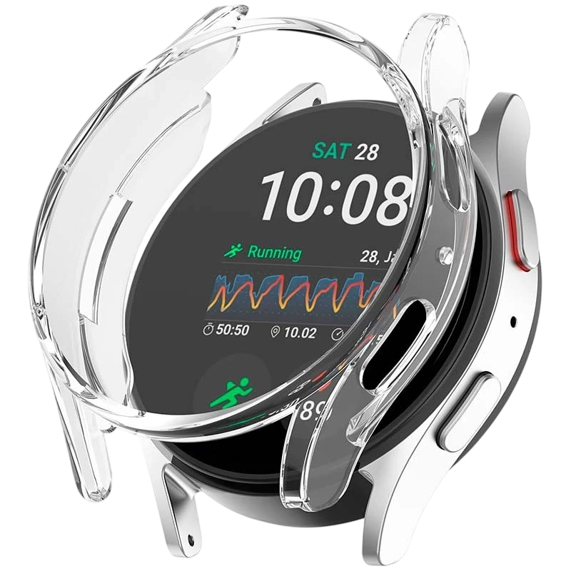 Coque PC + Verre Trempé Samsung Galaxy Watch7 44mm Transparent