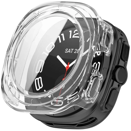 Coque PC + Verre Trempé Samsung Galaxy Watch Ultra 47mm Transparent