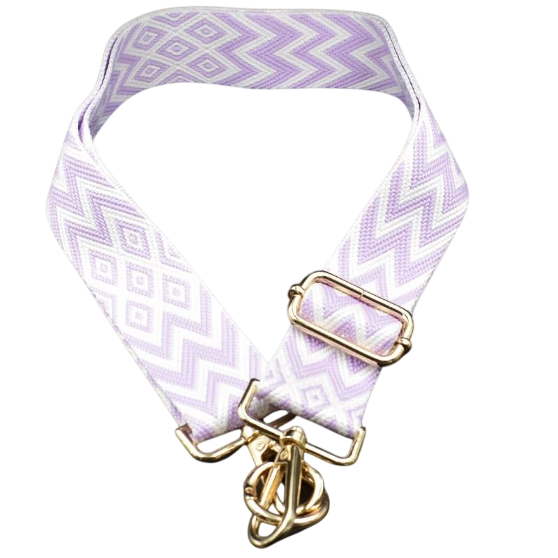 Lanyard pour Téléphone Portable Lavande et Blanc - Universel avec Carte pour Toutes les Coques