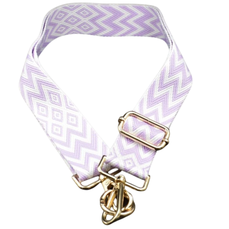 Lanyard pour Téléphone Portable Lavande et Blanc - Universel avec Carte pour Toutes les Coques