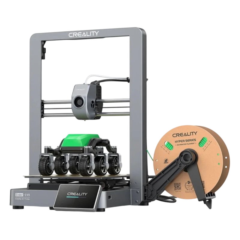 Creality Ender 3 V3 Haute vitesse 600mm/s, Taille d'impression 220x220x250mm, Refroidissement Rapide Noir FDM Imprimante 3D