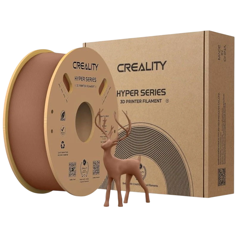 Creality Hyper PLA Filament Brun - 1.75mm - Impression à haute vitesse jusqu'à 600mm/s - Bobine de 1kg
