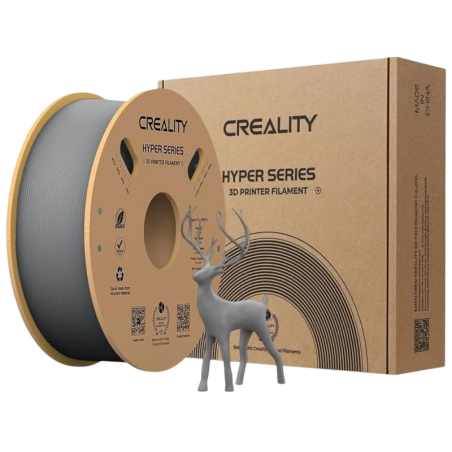 Creality Hyper PLA Filament Gris - 1.75mm - Impression à haute vitesse jusqu'à 600mm/s - Bobine de 1kg