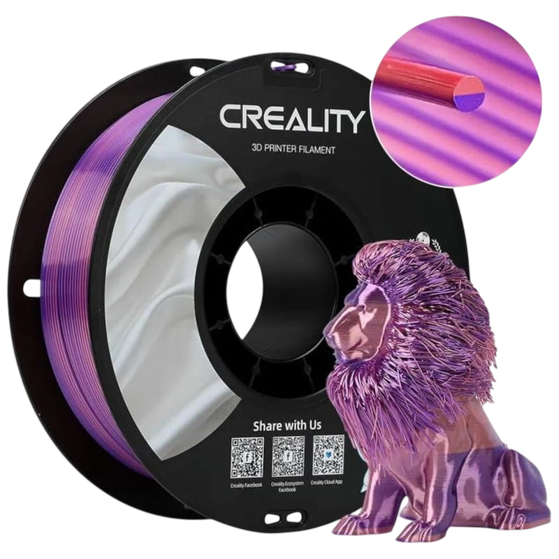 Filament Creality PLA CR-Silk Violet et Rose - 1,75 mm - Bobine de 1 kg