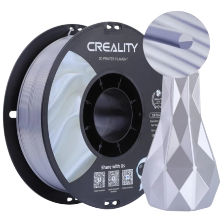 Filament Creality PLA CR-Silk Argent - 1,75 mm - Bobine de 1 kg