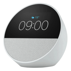 Amazon Echo Spot 2024 Blanc Bluetooth 5.0 WiFi Enceinte connectée Alexa