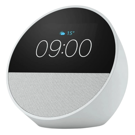 Amazon Echo Spot 2024 Blanc Bluetooth 5.0 WiFi Enceinte connectée Alexa