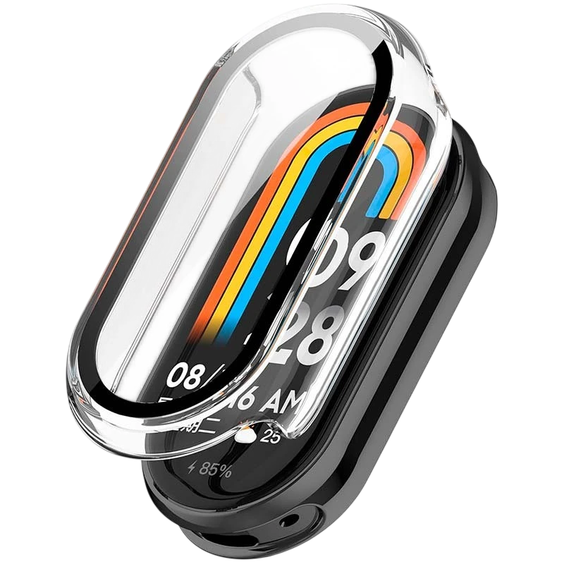 Coque PC + Verre Trempé Xiaomi Mi Smart Band 9 Transparent