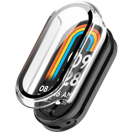Coque PC + Verre Trempé Xiaomi Mi Smart Band 9 Transparent