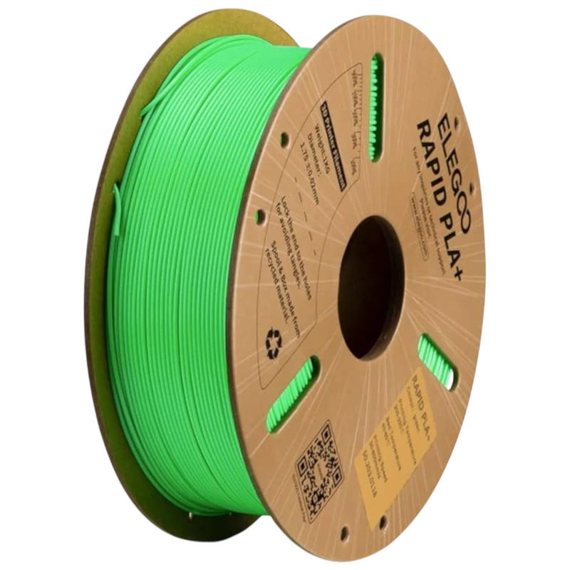 Filament ELEGOO Rapid PLA + (PLUS) Vert - 1,75 mm - Impression haute vitesse jusqu'à 600 mm/s - Bobine de 1 kg