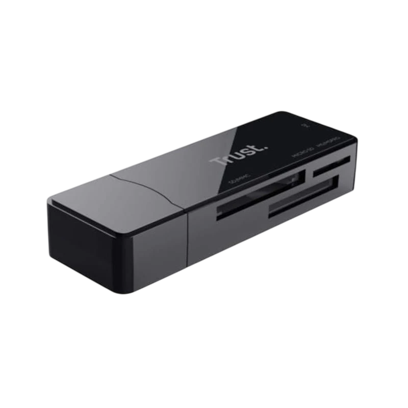 Trust NANGA USB 3.2 Gen 1 (3.1 Gen 1) Type-A Noir SD/microSD Lecteur de cartes
